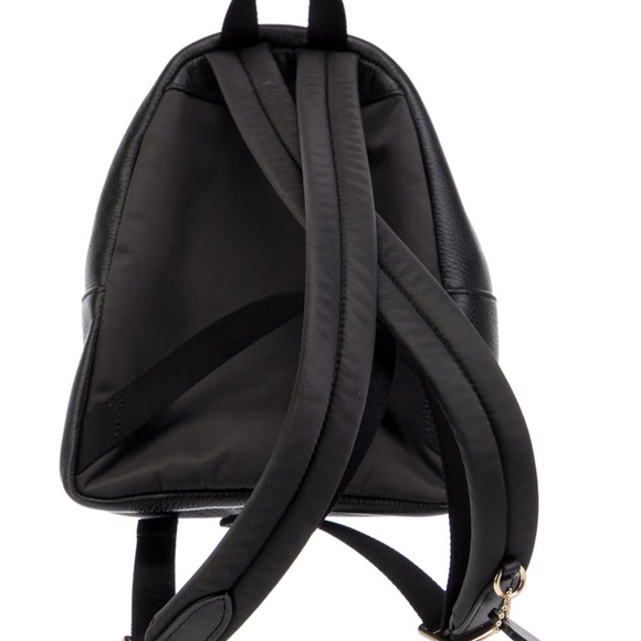 SOLD………..Coach Black Leather Mini Backpack with Brown Shearling EUC - Picture 3 of 15